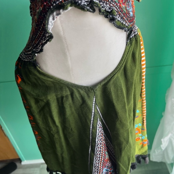 Off shoulder smocked tunic with Pom Pom hem. - Picture 4 of 6